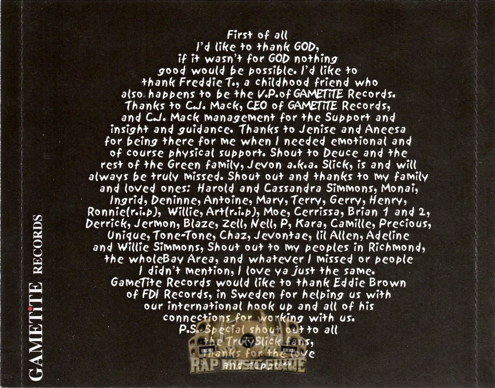洋楽 TRULY SLICK/G-RAP Truly Slick - Truly Slick: CD | Rap Music Guide